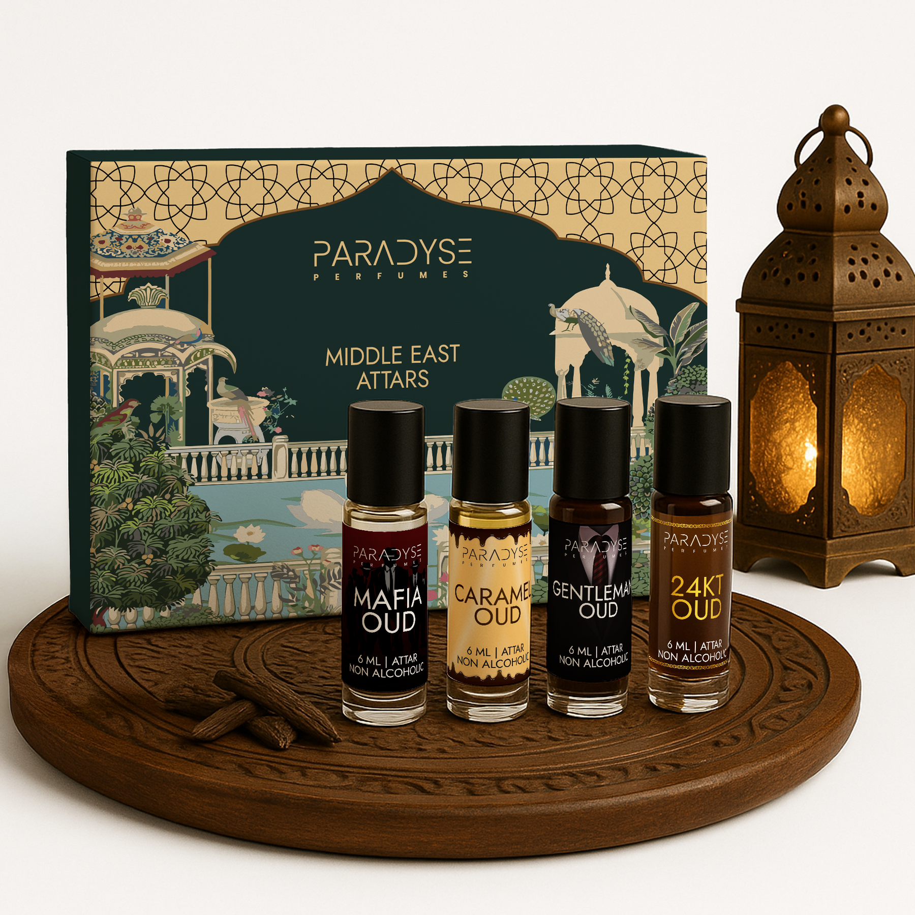 Middle East Oud Attars - Mafia Oud | Gentlemen Oud | Caramel Oud | 24KT Oud | Pack Of 4