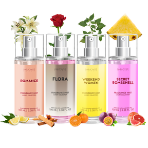 Body Mist For Cozy Nights - Pack Of 4 | Secret Bombshell | Weekend Women | Flora | Romance