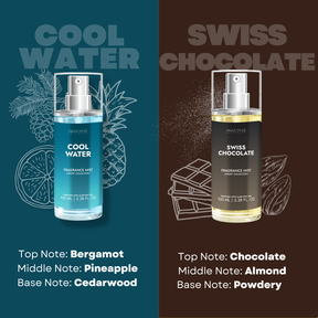 Body Mist For Party - Pack Of 4 | Invictus | Cool Water | BR 540 | Swiss Chocolate