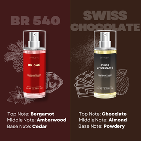 Body Mist For Groom - Pack Of 4 | Swiss Chocolate | Aventus | BR 540 | Savage