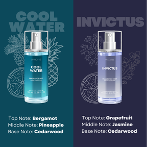 Body Mist For Travel - Pack Of 4 | Cool Water | Savage | Coffee Noir | Invictus