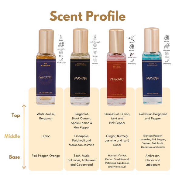 Luxury Perfume Tester Kit For Men 4 x 20mls