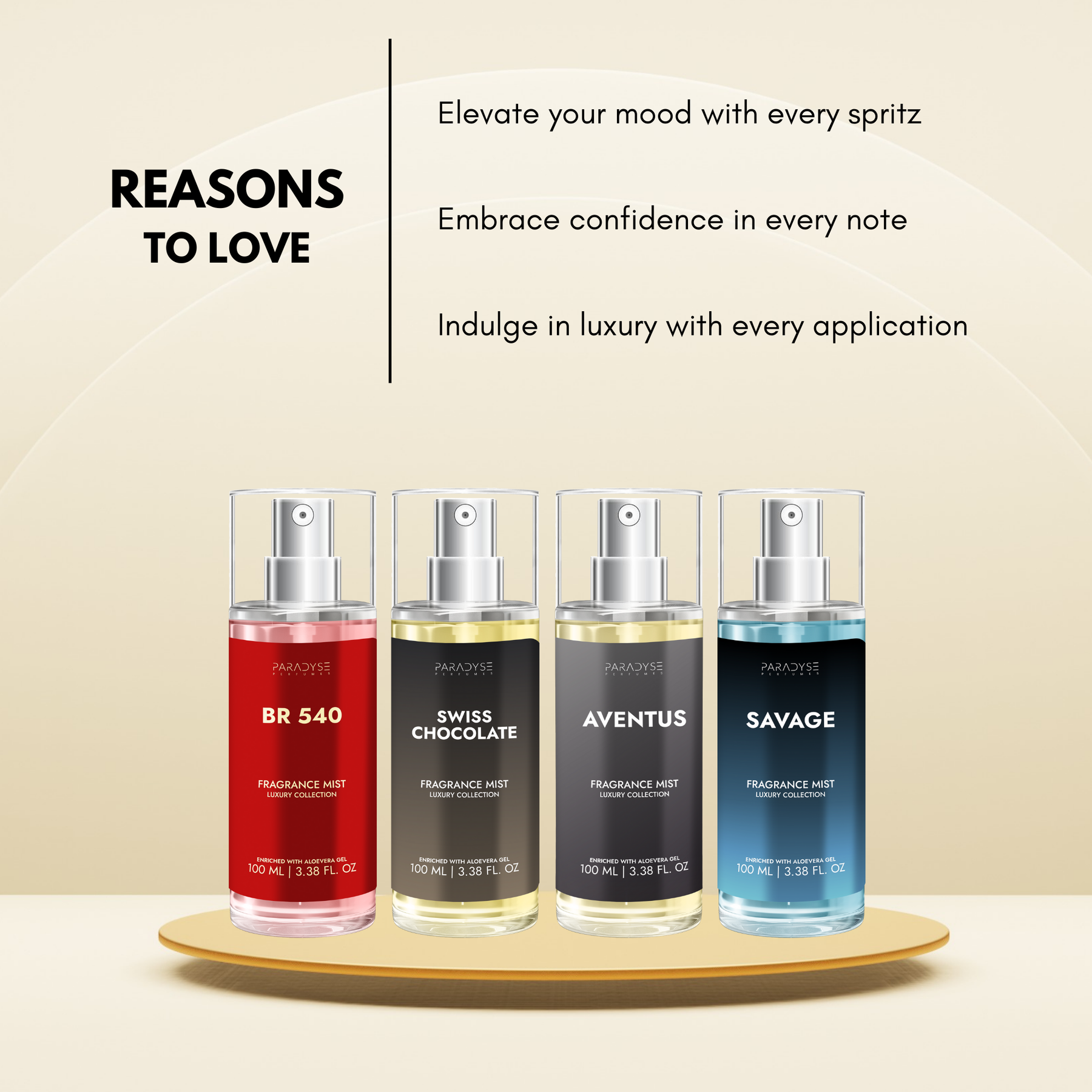 Body Mist For Groom - Pack Of 4 | Swiss Chocolate | Aventus | BR 540 | Savage