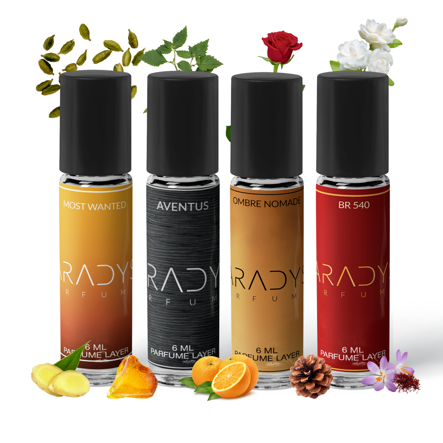 Date Night Attar for Men - Pack Of 4 | Most Wanted | Aventus | Ombre Nomade | BR540