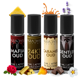 Middle East Oud Attars - Mafia Oud | Gentlemen Oud | Caramel Oud | 24KT Oud | Pack Of 4