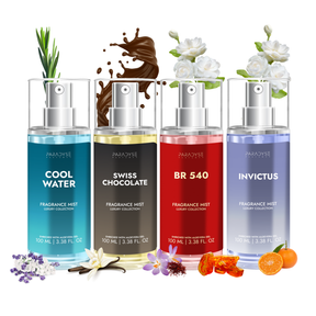 Body Mist For Party - Pack Of 4 | Invictus | Cool Water | BR 540 | Swiss Chocolate